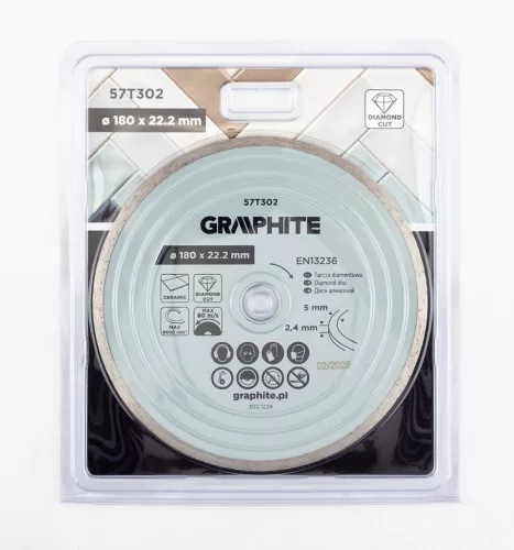 Gyémánt vágókorong 180x22.2mm, vizes