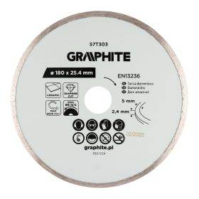 Gyémánt vágókorong 180x25,4mm, vizes