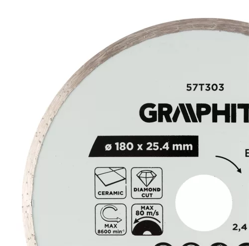 Gyémánt vágókorong 180x25,4mm, vizes