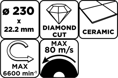 Gyémánt vágókorong 230x22.2mm, vizes