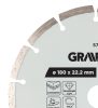 Gyémánt vágókorong 180x22.2mm, szegmenses, száraz és vizes