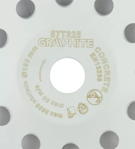 Gyémánt csiszolókorong 180x22.2mm, szegmenses, 2 soros, száraz