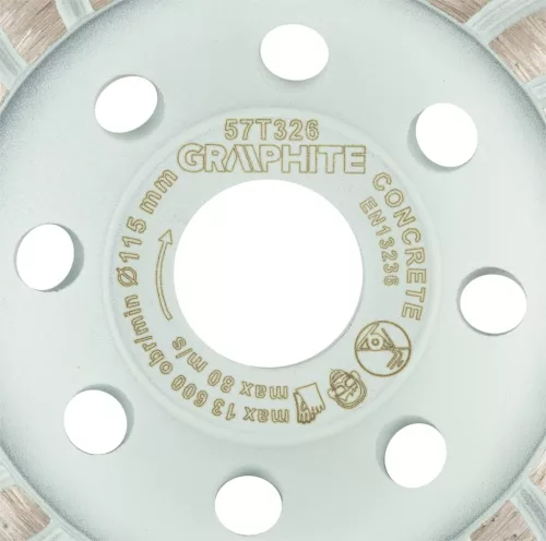 Gyémánt csiszolókorong 115x22.2mm, turbo, száraz