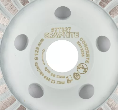 Gyémánt csiszolókorong 125x22.2mm, turbo, száraz