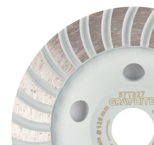 Gyémánt csiszolókorong 125x22.2mm, turbo, száraz