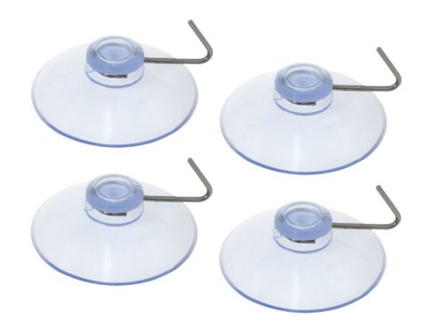 4db-os átlátszó tapadókorongból álló készlet horgokkal