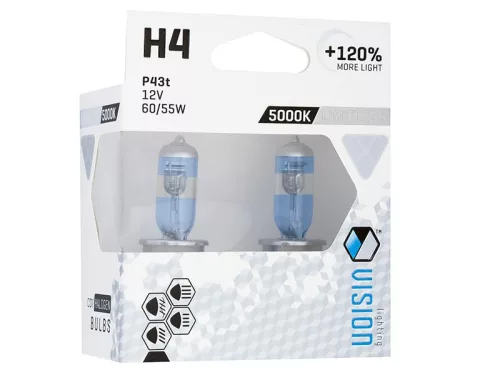 VISION IZZÓ HATÁRTALAN FEHÉR H4 12V 60 / 55W P43T U E4 + 120%, 2 DB. CM58796