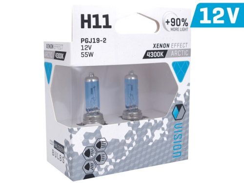 VISION arktikus fehér izzók H11 12V 55W PGJ19-2 U E4 +90%, 2 db., 58861