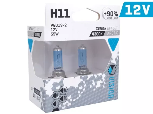VISION arktikus fehér izzók H11 12V 55W PGJ19-2 U E4 +90%, 2 db., 58861