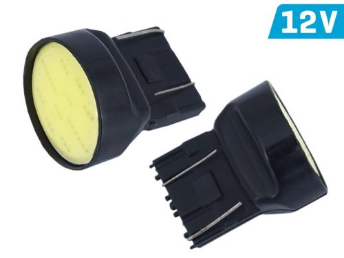 W21/5W(T20q) 12V COB LED - Canbus fehér színben - párban
