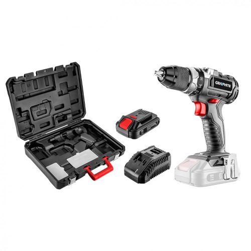 Akkus szénkefementes fúró Energy+, 18V, 13mm, akkuval 2Ah, töltővel, koffer
