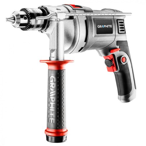 Ütvefúró 850W, 0-3000/min, 13mm, tokmány kulcs, koffer, 10 db kiegészítő
