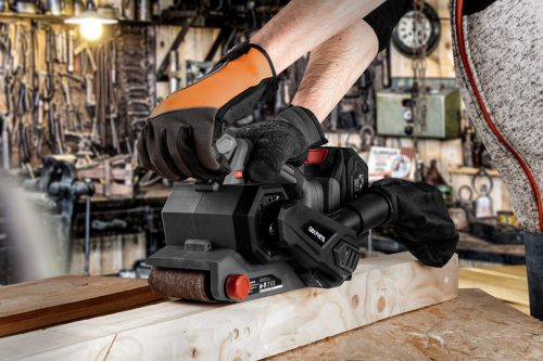 Akkus szalagcsiszoló, Energy+, 18V, 120-350 1/min,