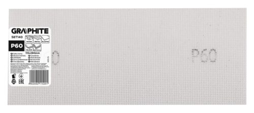 Csiszolóháló fehér, 115x280mm, fa, fém, műanyag, űveg, gipszkarton csiszoláshoz, P60, min. rendelés: 3db