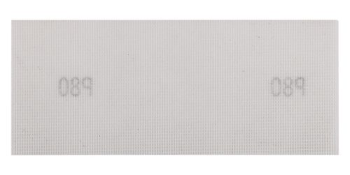 Csiszolóháló fehér, 115x280mm, fa, fém, műanyag, űveg, gipszkarton csiszoláshoz, P80, min. rendelés: 3db