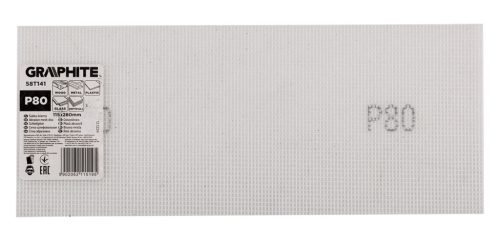 Csiszolóháló fehér, 115x280mm, fa, fém, műanyag, űveg, gipszkarton csiszoláshoz, P80, min. rendelés: 3db