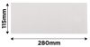 Csiszolóháló fehér, 115x280mm, fa, fém, műanyag, űveg, gipszkarton csiszoláshoz, P120, min. rendelés: 3db