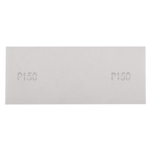 Csiszolóháló fehér, 115x280mm, fa, fém, műanyag, űveg, gipszkarton csiszoláshoz, P150, min. rendelés: 3db
