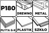 Csiszolóháló fehér, 115x280mm, fa, fém, műanyag, űveg, gipszkarton csiszoláshoz, P180, min. rendelés: 3db