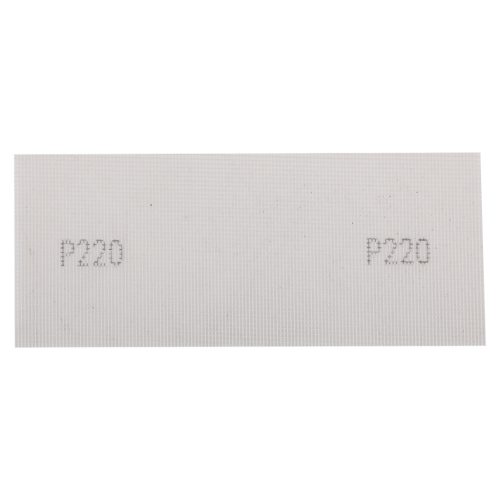 Csiszolóháló fehér, 115x280mm, fa, fém, műanyag, űveg, gipszkarton csiszoláshoz, P220, min. rendelés: 3db