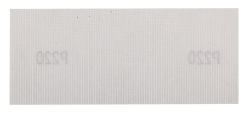 Csiszolóháló fehér, 115x280mm, fa, fém, műanyag, űveg, gipszkarton csiszoláshoz, P220, min. rendelés: 3db