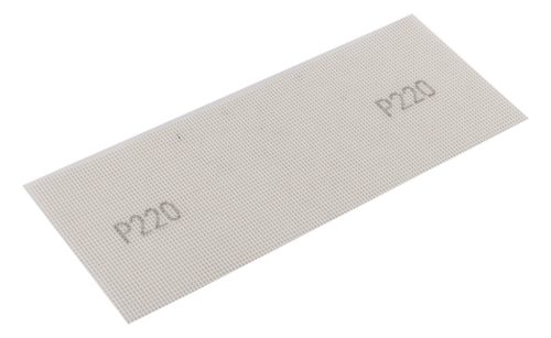 Csiszolóháló fehér, 115x280mm, fa, fém, műanyag, űveg, gipszkarton csiszoláshoz, P220, min. rendelés: 3db