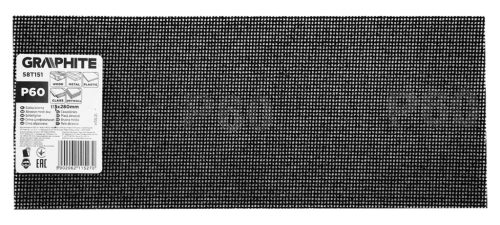 Csiszolóháló 115x280mm, fa, fém, műanyag, űveg, gipszkarton csiszoláshoz, P60, min. rendelés: 3db