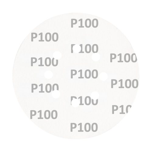 Csiszolókorong tépőzáras, 150mm, P100, 8 lyukkal, 5db