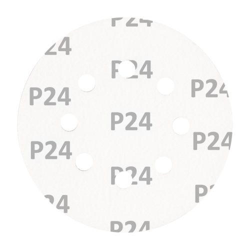 Csiszolókorong tépőzáras, 125mm, P24, 8 lyukkal, 5db