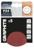 Csiszolókorong tépőzáras, 125mm, P24, 8 lyukkal, 5db