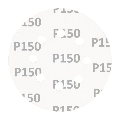 Csiszolókorong tépőzáras, 125mm, P150, 8 lyukkal, 5db