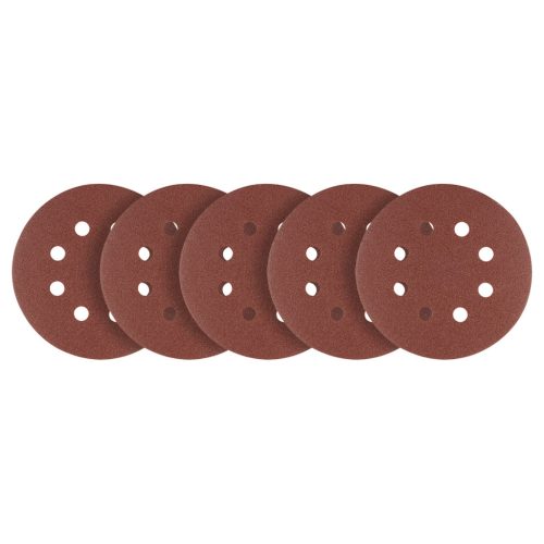 Csiszolókorong tépőzáras, 125mm, P220, 8 lyukkal, 5db