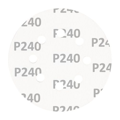Csiszolókorong tépőzáras, 125mm, P240, 8 lyukkal, 5db