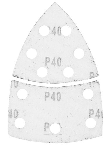 Csiszolópapír deltacsiszolóhoz, tépőzáras, 11lyukas, 102x152mm, P40, 5db, min. rendelés: 3cs