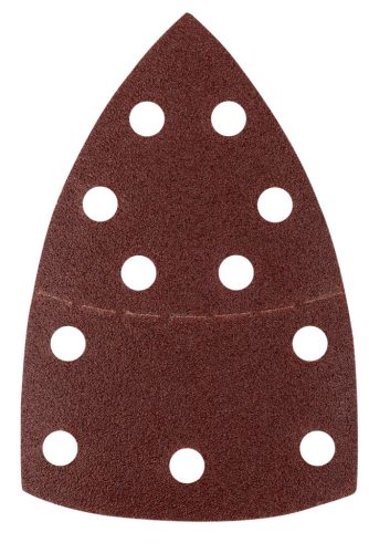 Csiszolópapír deltacsiszolóhoz, tépőzáras, 11lyukas, 102x152mm, P80, 5db, min. rendelés: 3cs