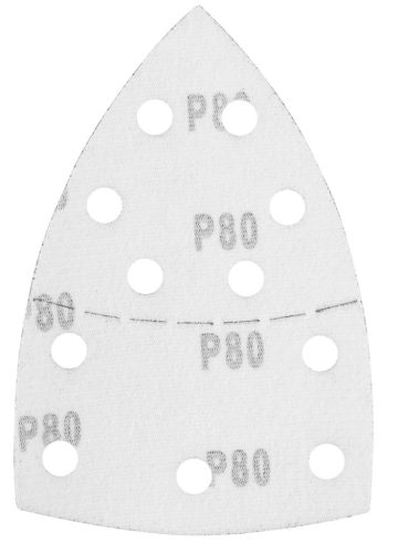 Csiszolópapír deltacsiszolóhoz, tépőzáras, 11lyukas, 102x152mm, P80, 5db, min. rendelés: 3cs