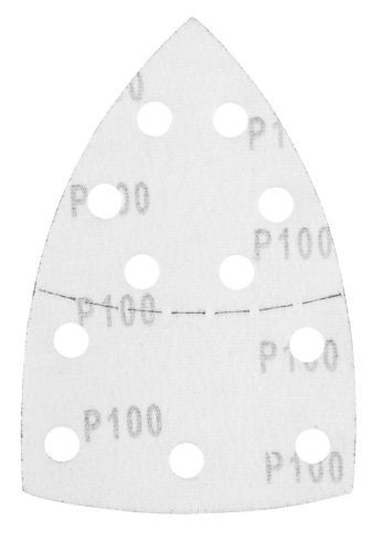 Csiszolópapír deltacsiszolóhoz, tépőzáras, 11lyukas, 102x152mm, P100, 5db, min. rendelés: 3cs