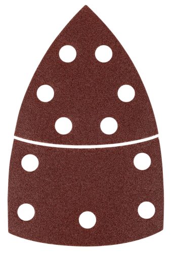 Csiszolópapír deltacsiszolóhoz, tépőzáras, 11lyukas, 102x152mm, P100, 5db, min. rendelés: 3cs