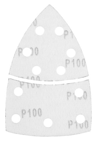 Csiszolópapír deltacsiszolóhoz, tépőzáras, 11lyukas, 102x152mm, P100, 5db, min. rendelés: 3cs