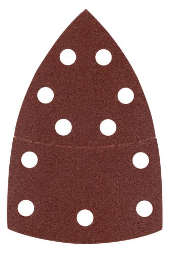 Csiszolópapír deltacsiszolóhoz, tépőzáras, 11lyukas, 102x152mm, P120, 5db, min. rendelés: 3cs