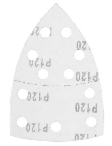 Csiszolópapír deltacsiszolóhoz, tépőzáras, 11lyukas, 102x152mm, P120, 5db, min. rendelés: 3cs