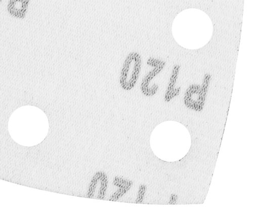 Csiszolópapír deltacsiszolóhoz, tépőzáras, 11lyukas, 102x152mm, P120, 5db, min. rendelés: 3cs