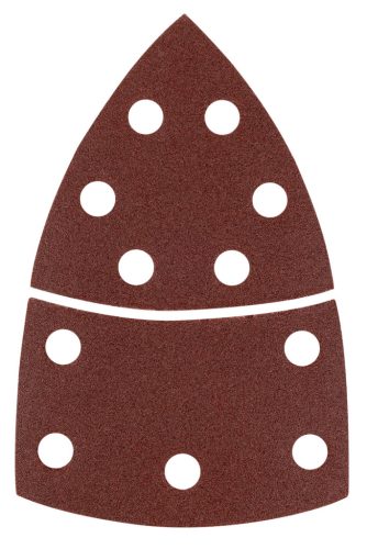 Csiszolópapír deltacsiszolóhoz, tépőzáras, 11lyukas, 102x152mm, P120, 5db, min. rendelés: 3cs