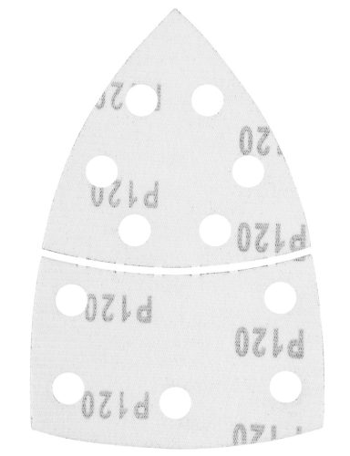 Csiszolópapír deltacsiszolóhoz, tépőzáras, 11lyukas, 102x152mm, P120, 5db, min. rendelés: 3cs