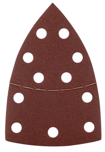 Csiszolópapír deltacsiszolóhoz, tépőzáras, 11lyukas, 102x152mm, P150, 5db, min. rendelés: 3cs