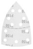 Csiszolópapír deltacsiszolóhoz, tépőzáras, 11lyukas, 102x152mm, P150, 5db, min. rendelés: 3cs