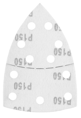Csiszolópapír deltacsiszolóhoz, tépőzáras, 11lyukas, 102x152mm, P150, 5db, min. rendelés: 3cs