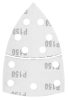Csiszolópapír deltacsiszolóhoz, tépőzáras, 11lyukas, 102x152mm, P150, 5db, min. rendelés: 3cs