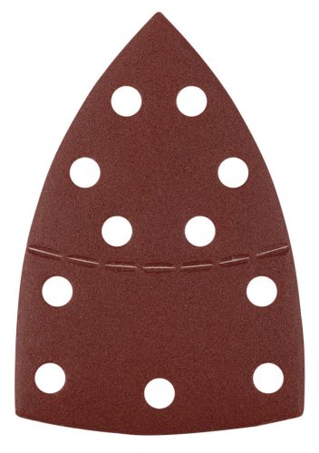 Csiszolópapír deltacsiszolóhoz, tépőzáras, 11lyukas, 102x152mm, P180, 5db, min. rendelés: 3cs