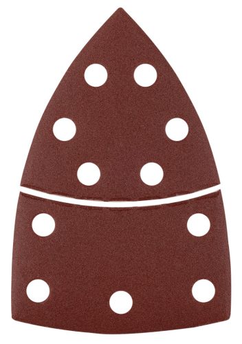 Csiszolópapír deltacsiszolóhoz, tépőzáras, 11lyukas, 102x152mm, P180, 5db, min. rendelés: 3cs